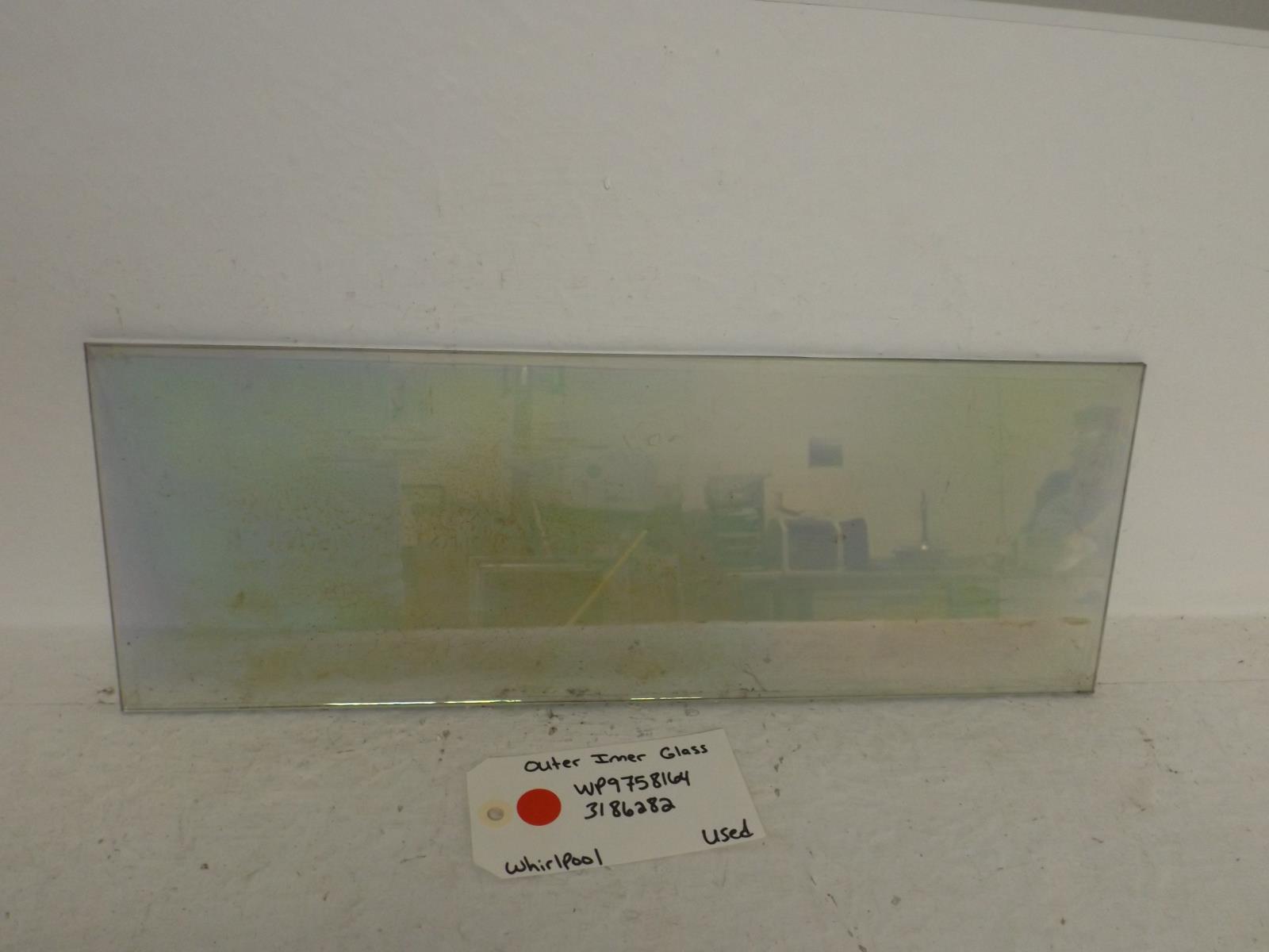 Whirlpool Stove WP9758164 3186282 Outer Inner Glass Used Whirlpool Stove WP9758164 3186282 Outer Inner Glass Used